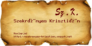 Szekrényes Krisztián névjegykártya